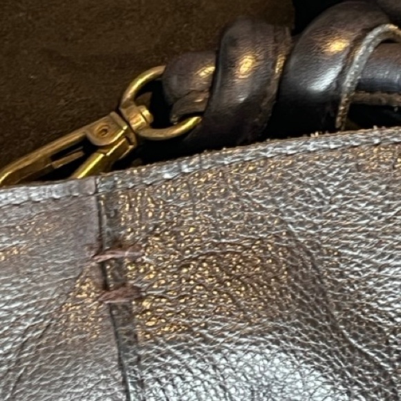 Free People | Leather "Head Over Heels" Tote Bag | Navy Blue - Picture 6 of 14